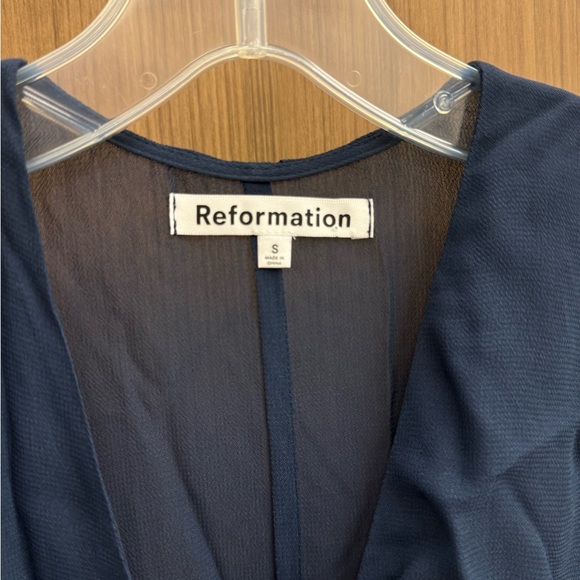 NWT Reformation Navy‎ Blue Winslow Maxi Wrap Dress Size Small - Picture 7 of 9